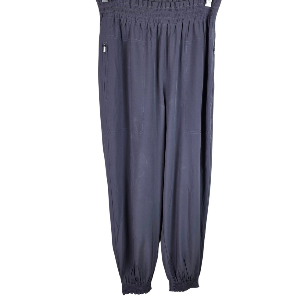 Athleta Savannah Jogger Women 4 Gray Good Smocked Waist Active Travel Pants